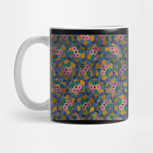 Bright Cute Attractive Floral symmetry Pattern by Kanika Behari Studio